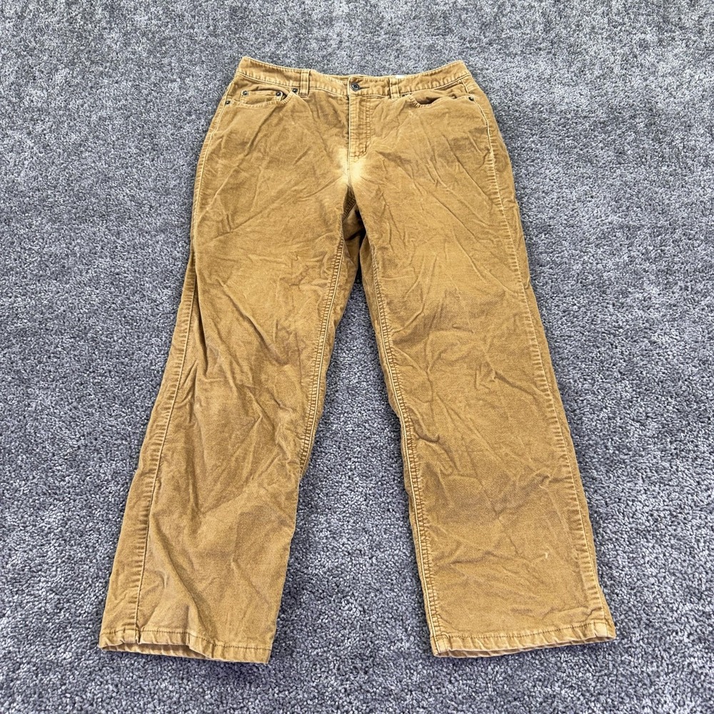 Talbots Pants Womens 8P Beige Khakis Straight Leg Twill Stretch Casual Pockets